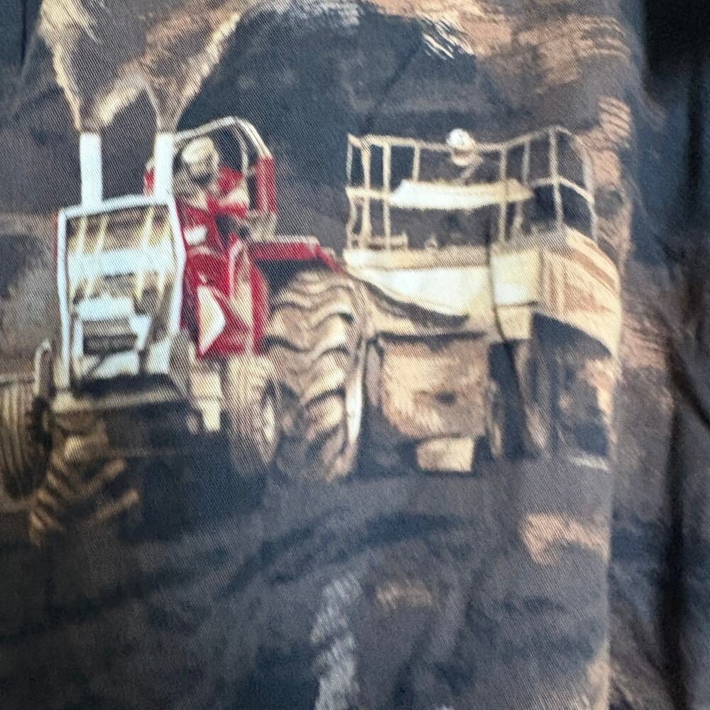 Bit & Bridle Custom Tractors All Over Print Hot Rod Shirt XL Grunge Rockabilly - Picture 5 of 7
